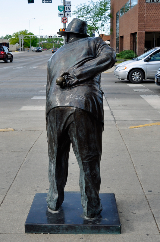 The back view statue of Preisent Taft